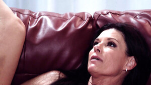 Gorgeous MILF India Summer fucked by an inked guy on the couch