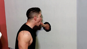 Tattooed jock fucking a Latino after the gloryhole