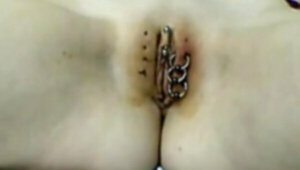 Piercing my external g-spot with eight rings - final piercing