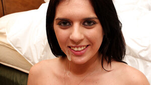 Naughty brunette Kodi Gamble sucks and rides a hard cock