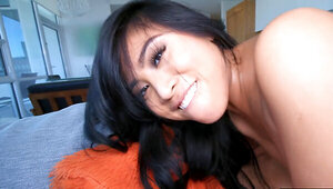 Two nice big around ass cheeks split open during big cock anal