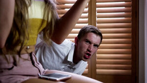 Two horny guys help babe get a perfect make-up using their dicks