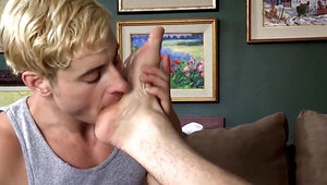 Blond lad and a hairy daddy make for an amazing combo