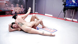 Marcelo getting his throat fucked by Nadia White's toy