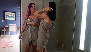 Ashley Dark in a German lesbian fuck scene with fingering