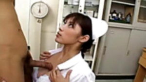 Naughty nurse riko tachibana ginormous fellatio with spunk guzzle