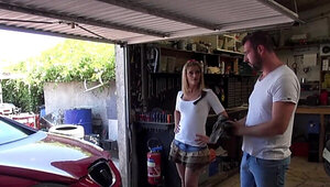 Busty bombshell has awesome sex with the mechanic