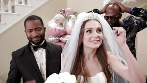 BBC bang for the beautiful bride who loves hard sex