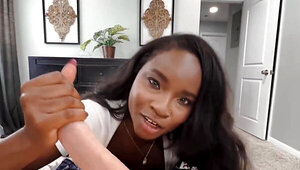 MILF with dark skin cannot wait to take this guy's BWC