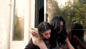 Naomi Woods and Kristen Scott are making out and cum