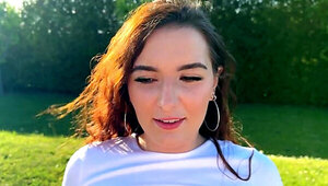 Lucky lady with a hot body gets pounded by the pond