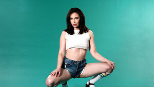 Horny babe, Casey, is going to need much energy tonight