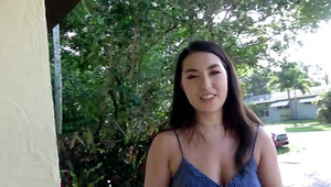 Ravishing Asian girl earns money having sex with her neighbor