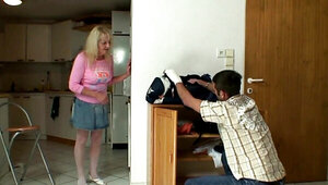 Younger dude ends up screwing the horny mom in law