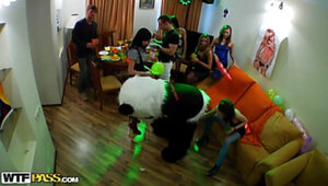 Student party sex video with Panda boy