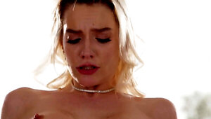 Horny blonde with a great ass is fucked by a thick cock