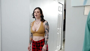 Two big dick whores working to get gaped by a HUGE one