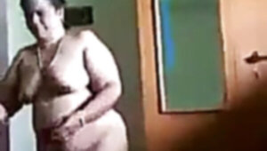 Married woman from India puts on clothes on webcam