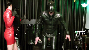 Perverted slave gets his ass fisted in a hardcore performance
