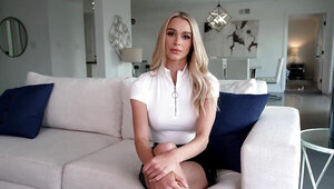 Blonde slut Emma Hix going crazy on a BBC in POV