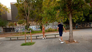 Dirty blonde Ada Lapiedra adores fucking in the open air