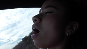 Ameena Green sucking his dick in the car during their ride