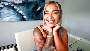 Sexy blonde babe gets fucked by a BBC on their first date