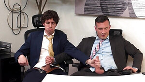 The slender lad jerking off his boss and asks for more money