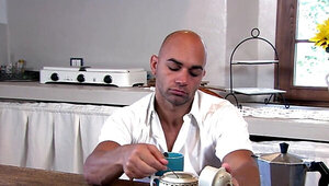 Nataly Von is going to get fucked all across the kitchen