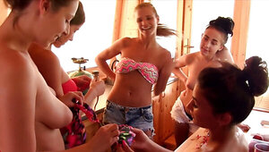 Horny classmates craves orgy and blowjobs on the boat