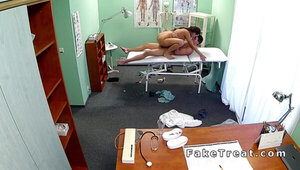 Sexy nurse massages and fucks patient
