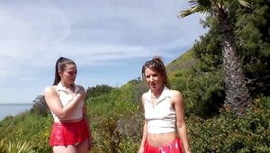 Assy teen girls is are going to enjoy a lesbian fuck