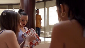 Dude has two perfect asses to fuck in a hot FFM video