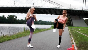 Brittany Bardot is happy to bang in a public threesome