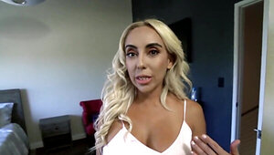 Blonde stunner is going to worship dick and be naughty