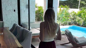 Stepsister with cute braces wants bro's big dick in POV