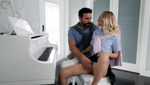 Preppy college girl fucks her piano teacher eagerly