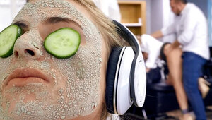 Lucky man cheats on fiance with stunning owner of spa salon