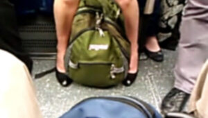 Upskirt on London Tube