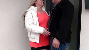 MILF and a slut are having sex with an old man