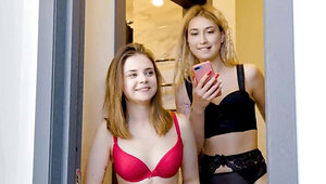 Bella Gray and Iris Kiss Kiss are both interested in ass taste