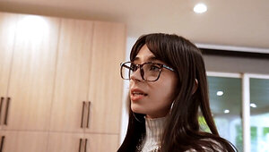 Ryan gets his office assistant Aria to join him in his bed