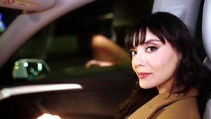 Lingerie wearing hottie takes a strange man's cock in MMF