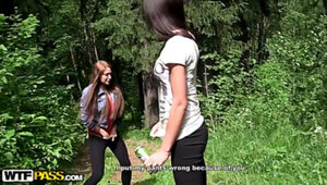 Ass fucking at sex picnic in the woods