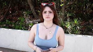 Nasty brunette sucks to big cock and orgasms in missionary