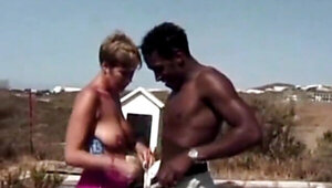 Big black cock explores the world of cute white pussies