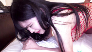 Addictive porn movie showing a perfect Asian hottie