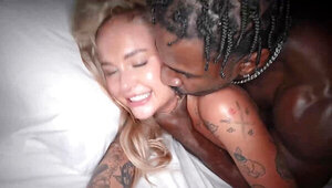 Ali Rose moans and orgasms because of a black dong