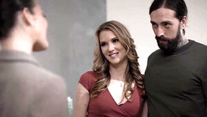 Cute couple enjoys fucking their hot girlfriend’s pussy