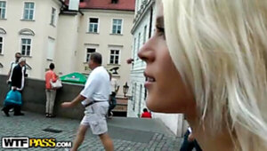 Wild public sex with horny blonde girl